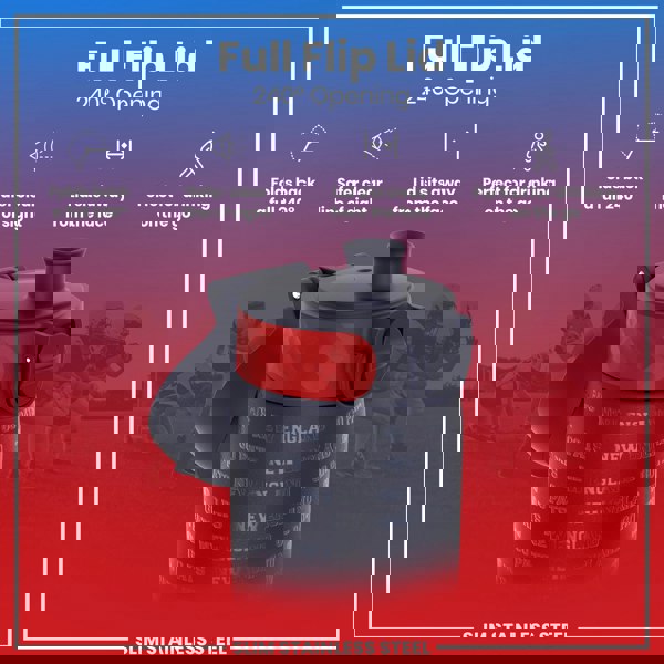 ION8 Leak Proof NFL Water Bottle, Stainless Steel, New England Patriots, 600ml (20oz)