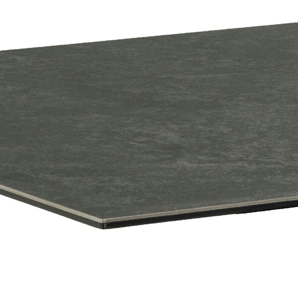 Wyld Haus Perth 200cm Black Ceramic Rectangular Dining Table Industrial Black Metal Legs