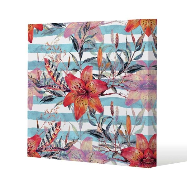 Benjamin Tate Design Bouquet of watercolor tiger lilies (Canvas Print)