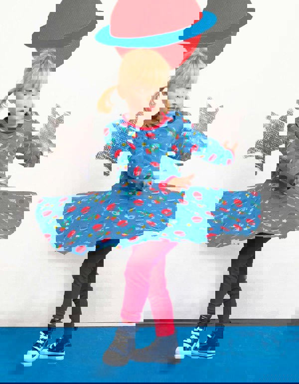 Organic Space Print Skater Dress - Toby Tiger UK Retail