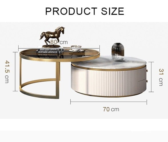 Bell Nesting Coffee Table Set White For Display-Weilai Concept-Weilai Concept