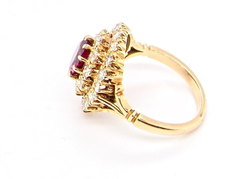 Vintage Tom A ruby and diamond cluster ring