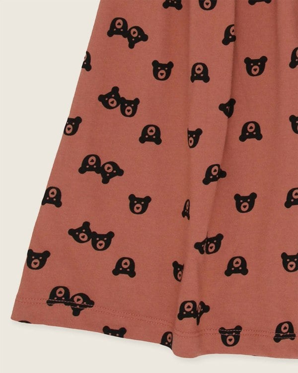organic cotton Red Bear Print Dress - image 3