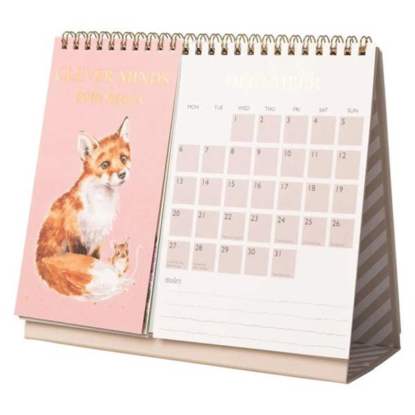 Wrendale Designs, Hello Easel Desk Calendar 2027, Desk Calendars, Month To View, Animals, Gift