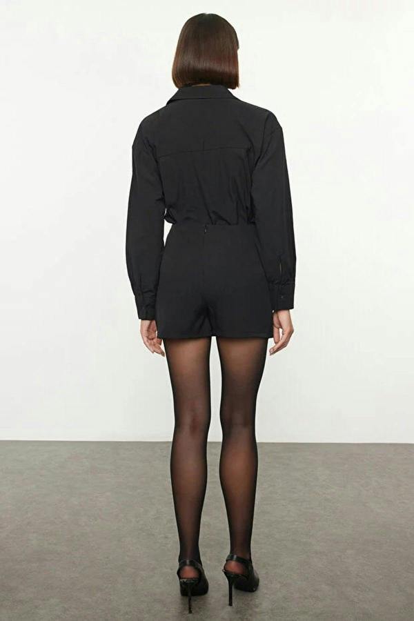 WOVCOR Woven Short Skirt with Stone Details