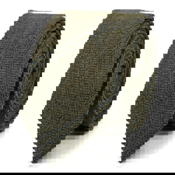 TruClothing Men's Wool Blend Herringbone Plaid Tweed Tie