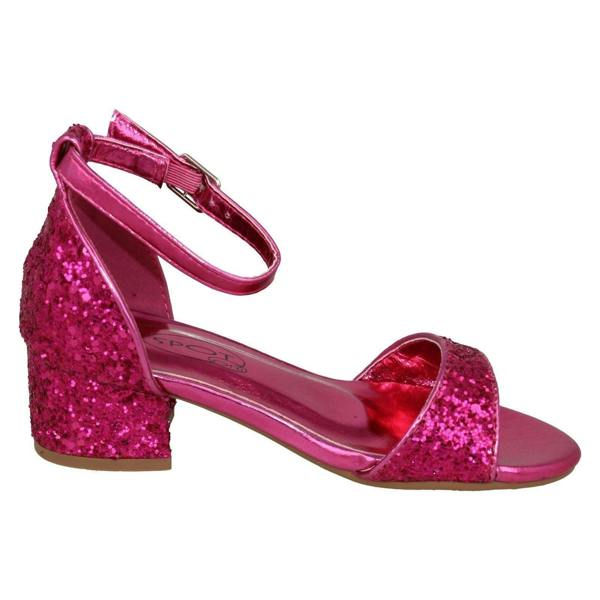 Spot On Girls Spot On Mid Heel Glitter Sandals H1107