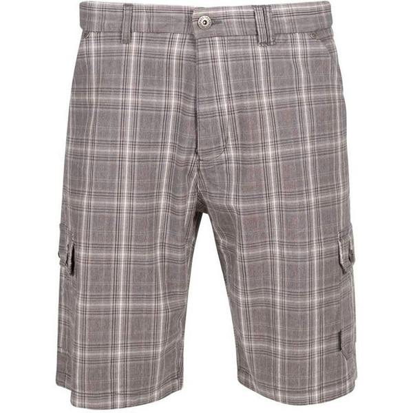 Trespass Mens Earwig Cargo Shorts - Storm Grey Check - 