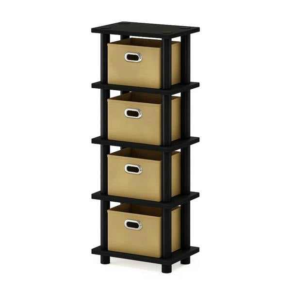 WALPLUS Turn-N-Tube 4-Bins System Rack, Espresso perfect for organized storage and display