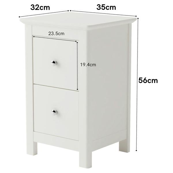 Core Products Nairn 2-Drawer Petite Bedside Cabinet