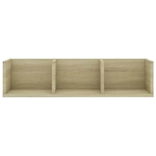 Berkfield CD Wall Shelf Sonoma Oak 75x18x18 cm Engineered Wood