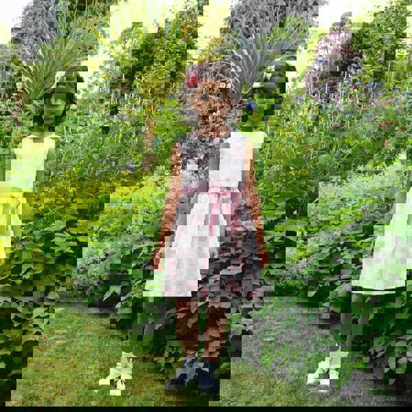 Rachel Riley Pink Floral Toile Dress