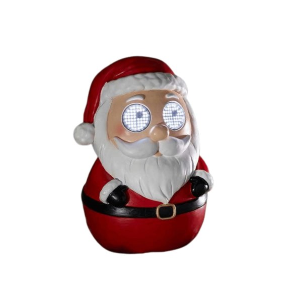 Samuel Alexander 25cm Battery Operated Outdoor Blinkin' Santa Christmas with White LEDs & Timer Function