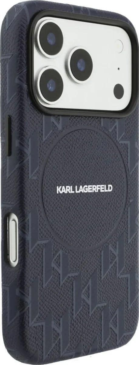 Karl Lagerfeld Monogram Logo Case with MagSafe for iPhone 17 Pro 6.3" Blue - KLHMP17L5PGKLMCB