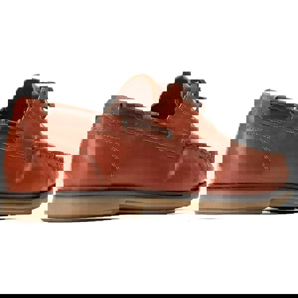 Base London Stern Leather Men's Burnt Tan Boat Shoes