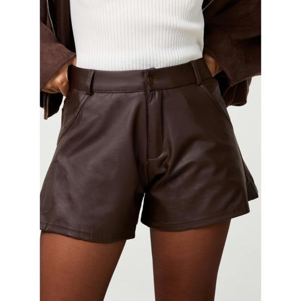 Pink Vanilla PU Shorts