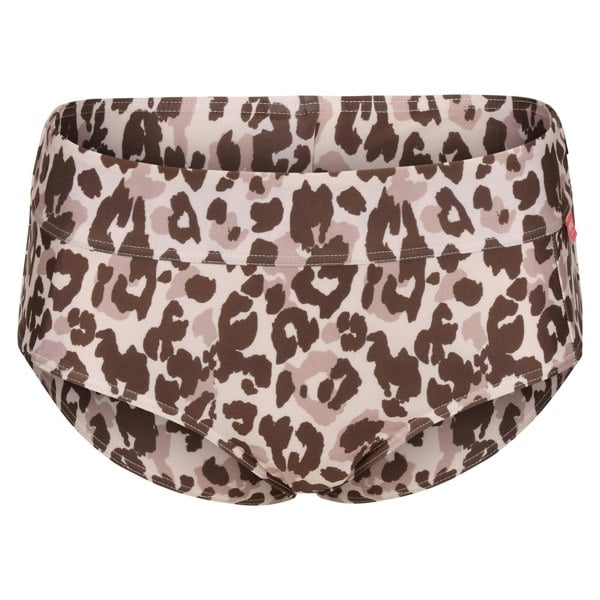 Regatta Womens/Ladies Paloma Leopard Print Swim Briefs - Brown/Beige