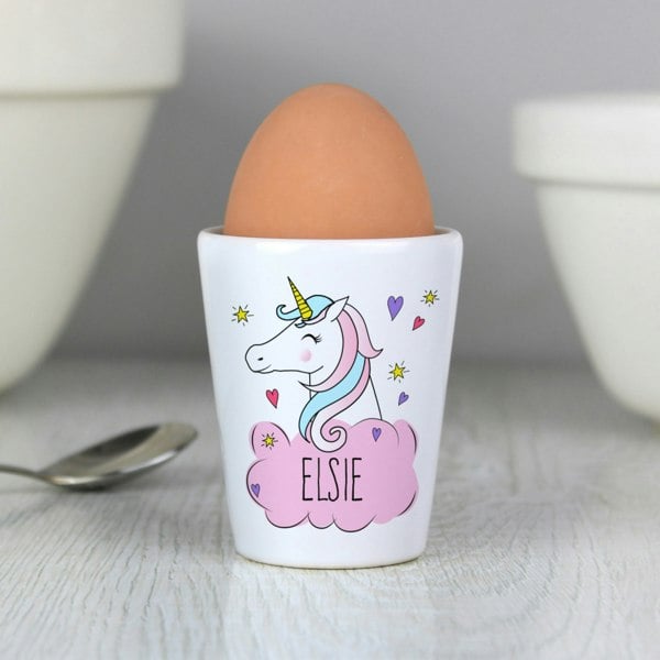 Personalised Memento Company Personalised Unicorn Egg Cup