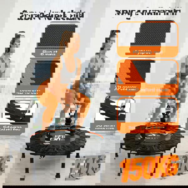 Centra 40 Inch Mini Trampoline Bounce Round Exercise Home Gym Fitness Rebounder