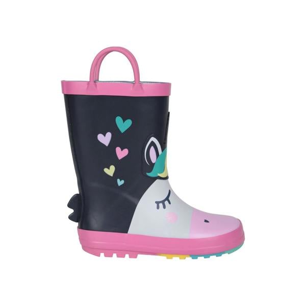 Mountain Warehouse Childrens/Kids Unicorn Wellington Boots - Dark Blue - 