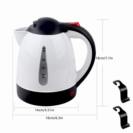Havendro Electric Kettle Car Van Travel Camping Portable Tea Coffee Jug 1L Litre Tool