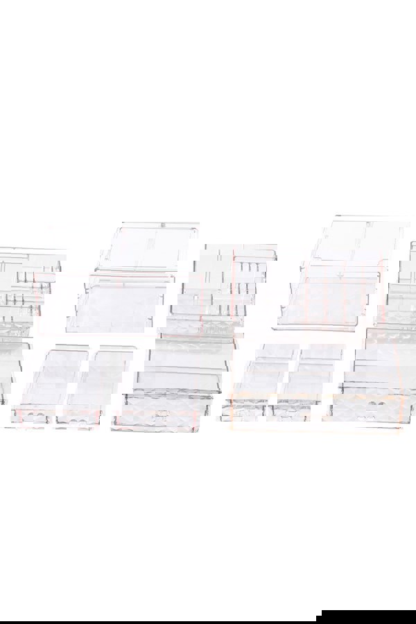 Living and Home Tiered Makeup Organizer Cosmetic Storage Case with Drawers