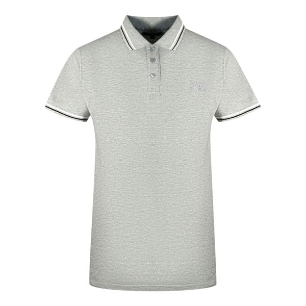 Cavalli Class Twinned Tipped Collar Polo Shirt - Grey