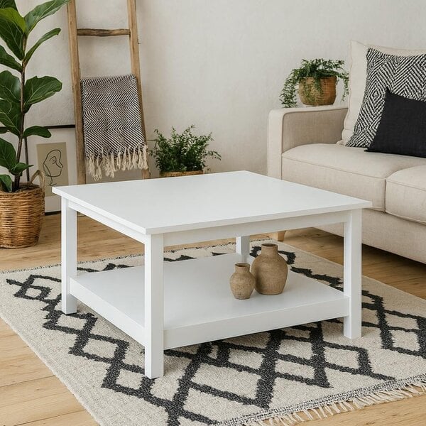 Wyld Haus Wildberry Matt White Wooden Coffee Table