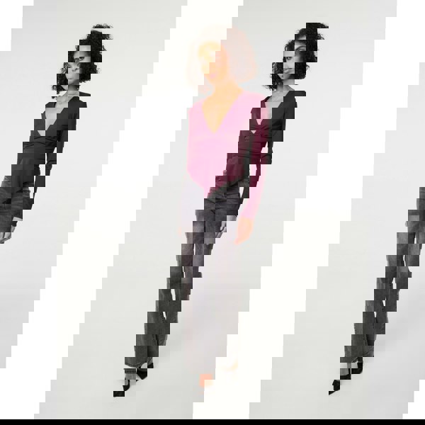 Pink Vanilla Stretch V Neck Hanky Hem Top