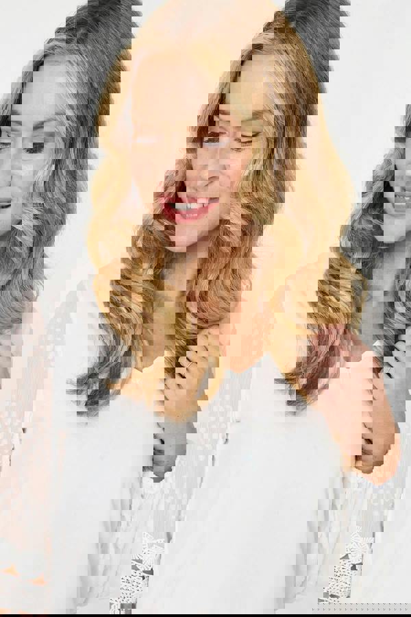 Ivory | Relaxed Lace Trim Balloon Sleeve Blouse