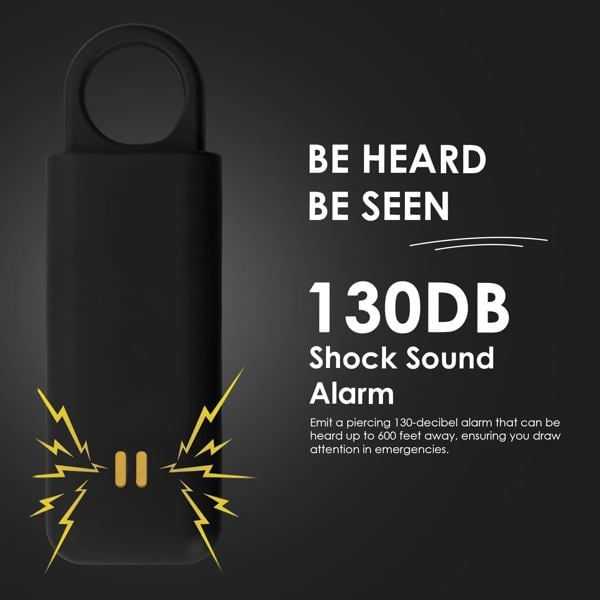 Noyzie 130db Personal Safety Alarm Siren & 200 Lumen Strobing LED Light - Rechargeable