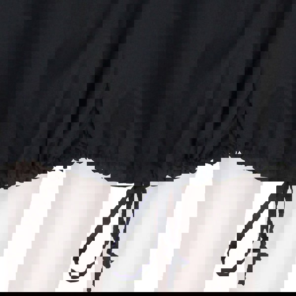 J W Anderson black cotton-blend skirt in an A-line cut with drawstring gathering to hemline