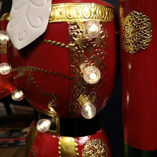 Samuel Alexander 80cm Light Up Nutcracker Soldier LED Christmas Wooden Ornament Home Decoration