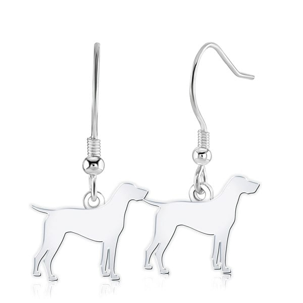 Mylee London German Shorthaired Pointer Silhouette Silver Earrings