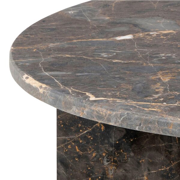 Wyld Haus Singapore Brown Marble Round Coffee Table