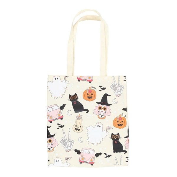 Serano Groovy Ghost Print Polycotton Tote Bag