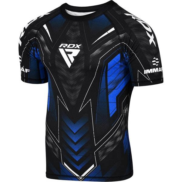 RDX Sports COMPRESSION SHIRT HALF SLEEVES IMMAF-1-BLUE