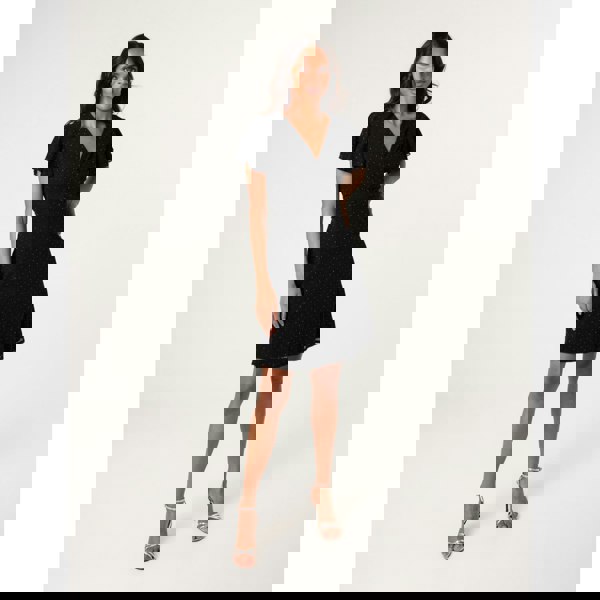 Blue Vanilla Rhinestone Diamante Wrap Dress