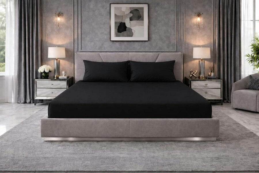 Night Zone Extra Deep Fitted Sheet 40cm – Polycotton Easy Care Bed Sheet