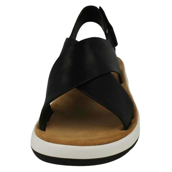 Clarks Ladies Clarks Unstructured Cross Detailed Wedge Heel Sandals Jemsa Cross