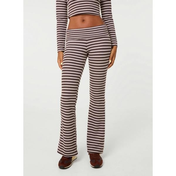 Pink Vanilla Stripe Foldover Trousers