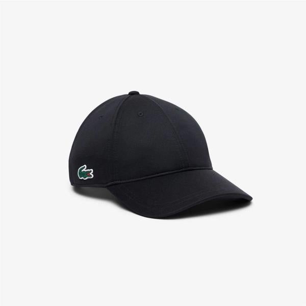 Lacoste Unisex Adult Tech Logo Cotton Twill Baseball Cap - Black - 