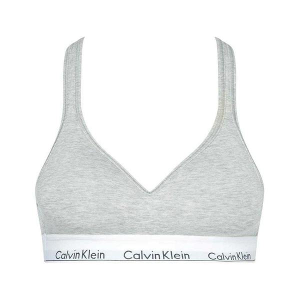 Calvin Klein Womens/Ladies Modern Cotton Blend Bralette - Grey - 