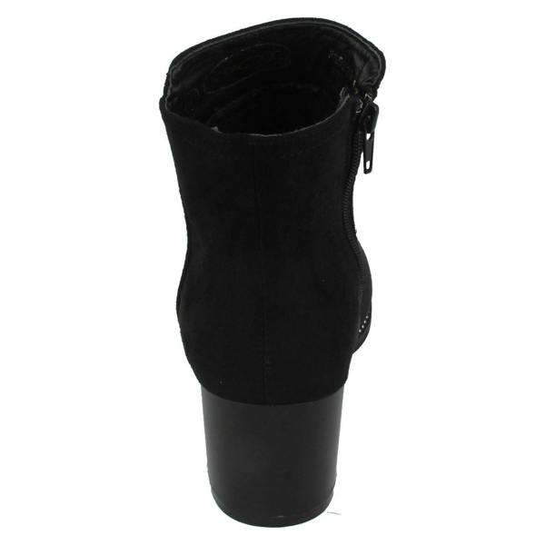Spot On Ladies Spot On Zip With Decorative Badge Detail Ankle Boots F50929