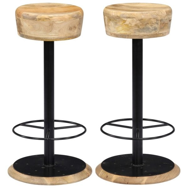 Berkfield Bar Chairs 2 pcs Solid Mango Wood