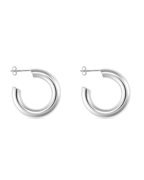 Chunky Sterling Silver Hoop Earrings - Earrings - Elk & Bloom