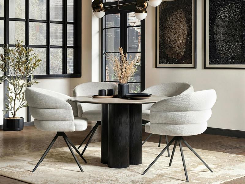 SOLACE+CO Deko Dining Table with 4 Eira Chairs Set