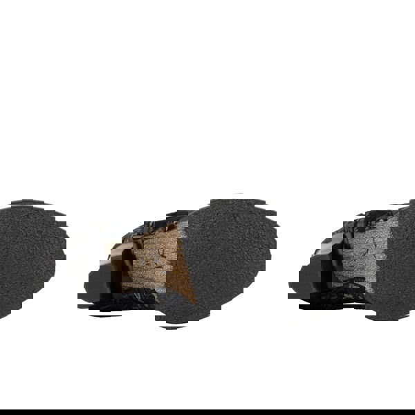 Embassy London Roulette - Black & Grey & Gold - Women's leather heeled oxford lace-up