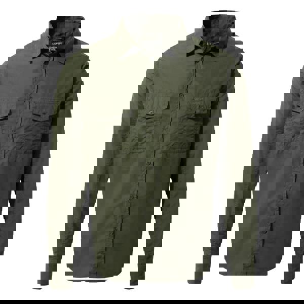 Craghoppers Mens Kiwi Long-Sleeved Shirt - Cedar Green - 