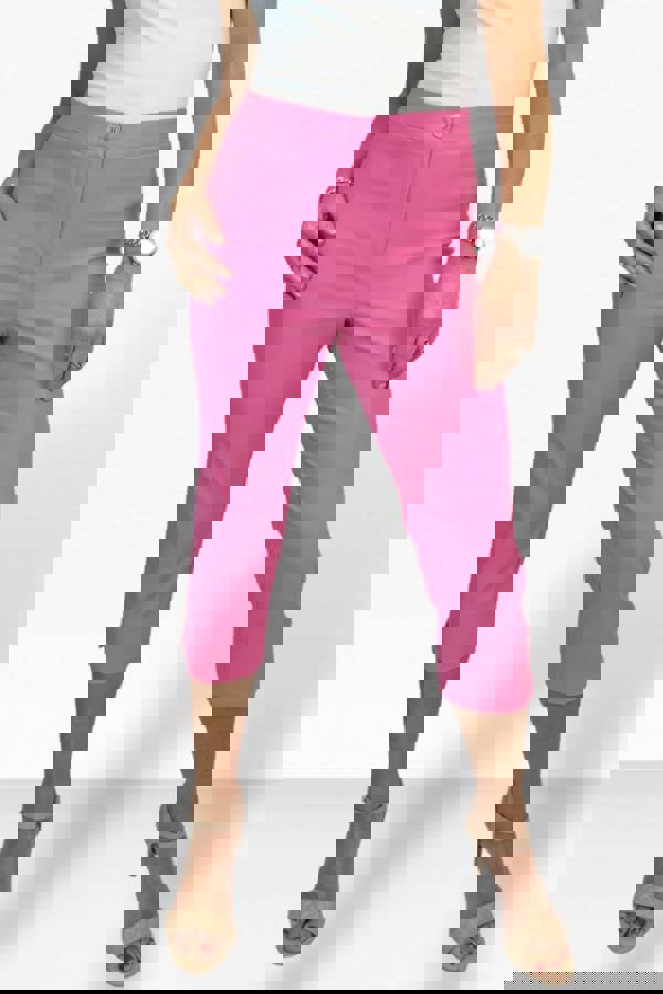 Paulo Due Women's Slim Fit Stretch Cropped Trousers